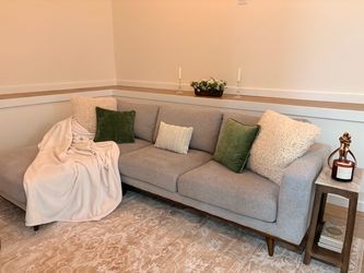 Kasala Phinney Collection Sectional Sofa – Fawn/Gray – Great Condition