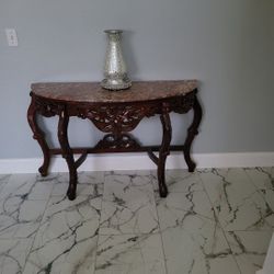 Console W/ Marble Table Top. 