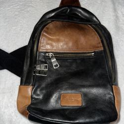 Coach Bag Shoulder Men'S Leather Genuine Black 72035 Campus Pack In Sport