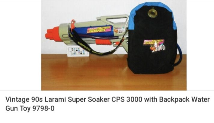 Vintage 90s Larami Super Soaker Cps 3000 With Backpack Water Gun Toy 9798 0 For Sale In Atlanta Ga Offerup