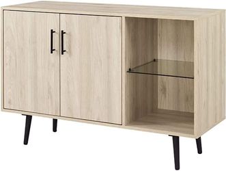 Mid century modern asymmetrical sideboard birch