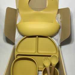 Silicone baby feeding Bib Plate Bowl 🥣 Cup and utensils