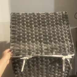 Gray Laundry Hamper with Lid