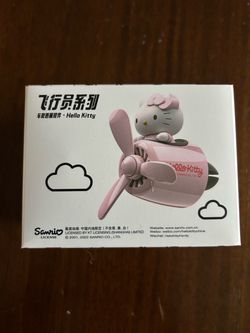 Car Air Freshener, Cute Cat Pilot Vent Clip Interior Accessories, Rotating Pink