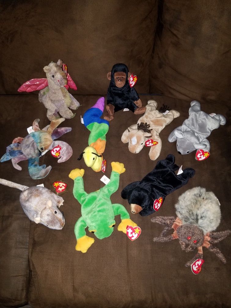 BEANIE BABIES VARIETY OF ANIMALS LOT