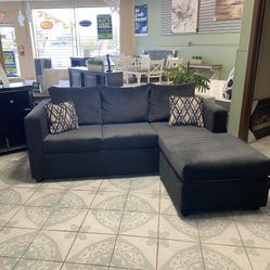 Grey Bluish Reversible Chase Sectional ‼️take It Home With $39 Easy Approval ‼️