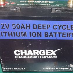 CHARGEX DEEP CYCLE LITHIUM 12V 50AH BATTERY 