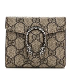 Gucci GG Supreme Monogram Dionysus Card Case Wallet 