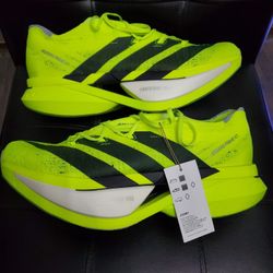 Men's Adidas Adizero Prime X3 Strung Volt Solar Yellow Sneakers JI2981 Sz 9.5 Or 13
