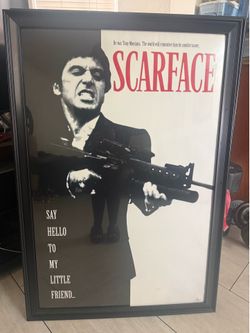 Scar face movie poster with frame