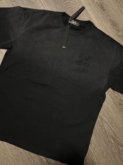 Amiri Black T-Shirt with Embroidered Logo