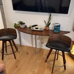 Vintage Half Moon Table 