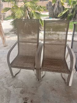 Pair of Outdoor Patio Sling Chairs