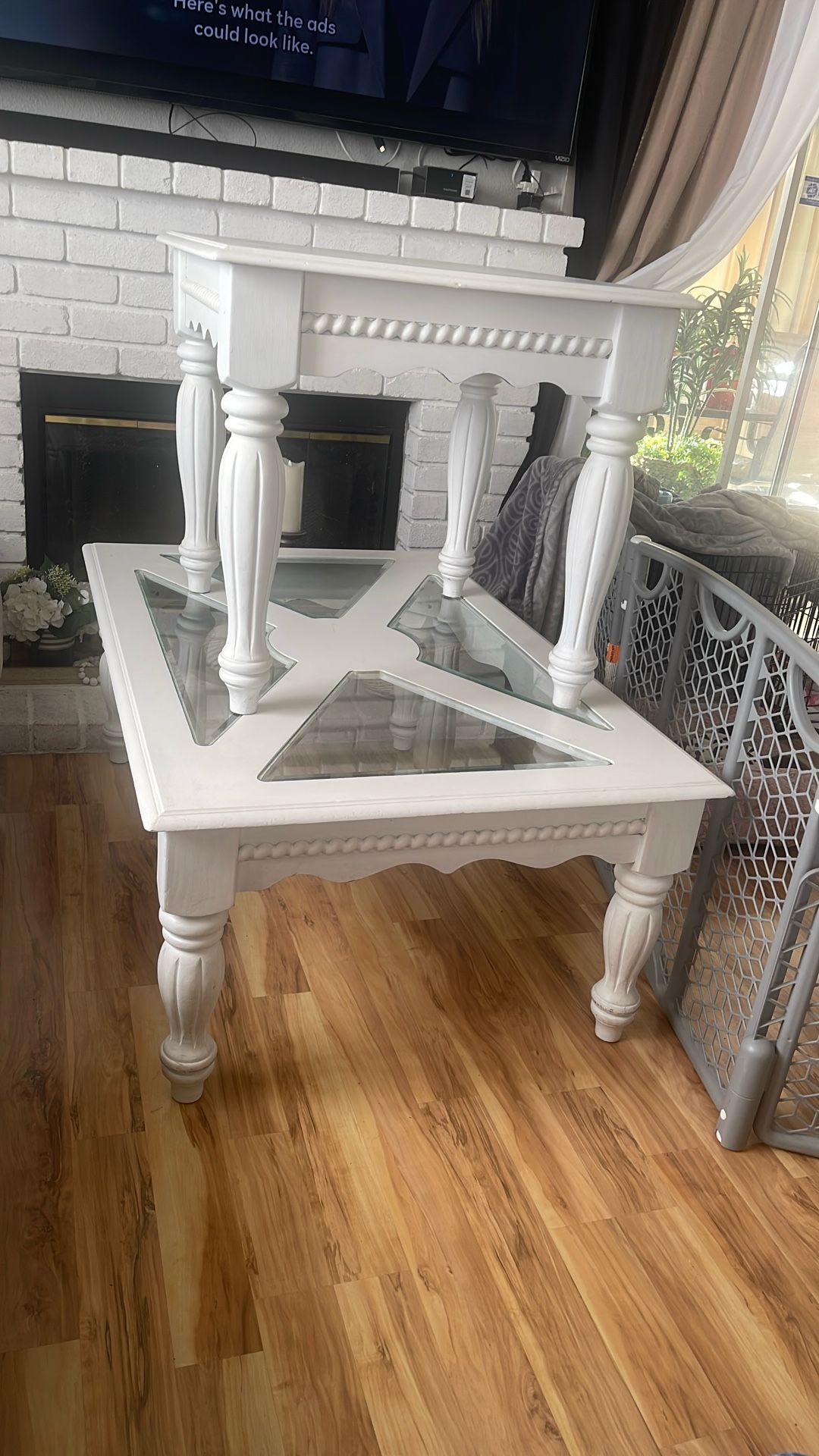 Cherry Wood Coffee And Side Table