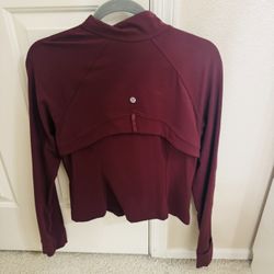 Lululemon Size 12 Cropped Maroon Define Jacket 