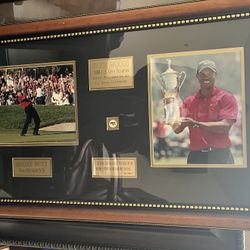 Golf Wall Decor Tiger Woods with frame
