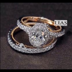 New 18k Gold Wedding Ring Set 