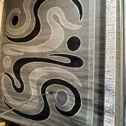 8x10 Area Rugs Carpet Rugs Modern Design Thick Colors Gray Black 