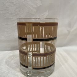 Vintage  Signed Georges Briad Double Old Fashion Glass