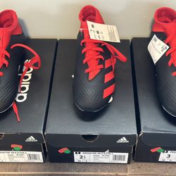 Red Adidas Kids Cleats