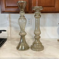 Tall Glass Candle Holders