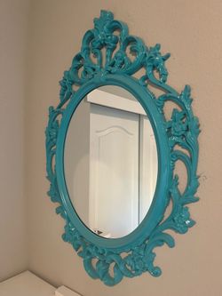 Discontinued IKEA Ung Drill Mirror - Custom Teal (Can Be Repainted!)