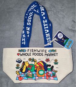 Whole Foods X Fishwife Tote Bag limited edition, sz micro