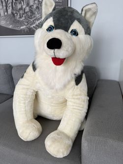 Brooklyn Doll Oversized Siberian Husky Dog "Pick A Pet" Jumbo Plush Companion