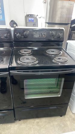 Whirlpool Black Electric Coil Range