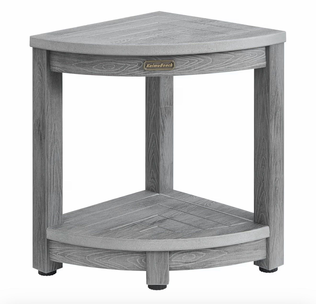 Waterproof Shower Bench for Inside Shower, Gray HDPS Corner Shower Stool for Shaving Legs