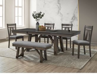 NEW DINING TABLE WITH CHAIRS AND BENCH