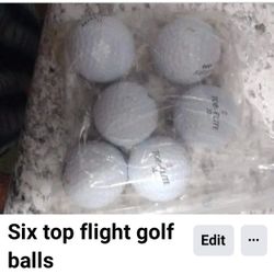 6 Top flight Golf balls 