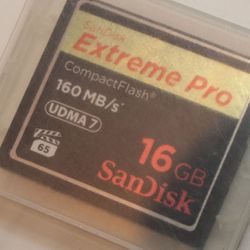 16GB Compact Flash Memory Card UDMA 7 Speeds 60, 90 & 160 MB/s