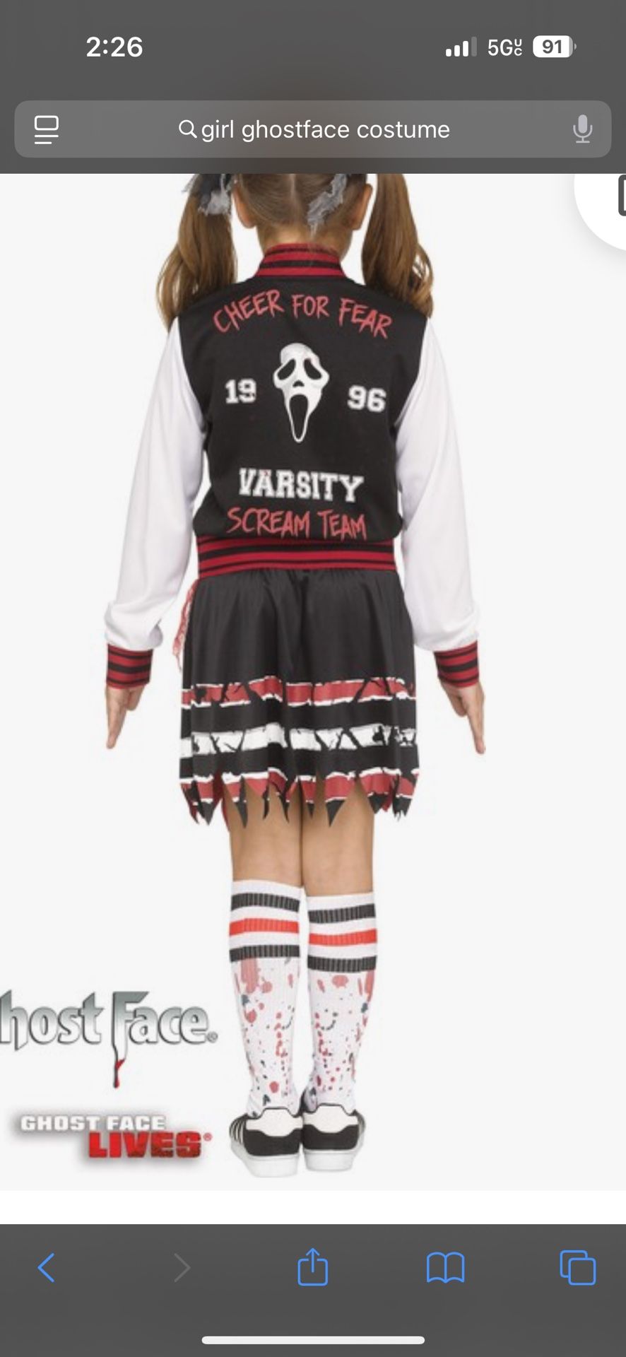 Girl Ghost Face Costume