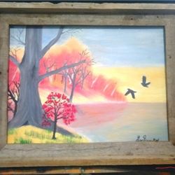 12x16 Framed Oil Painting 