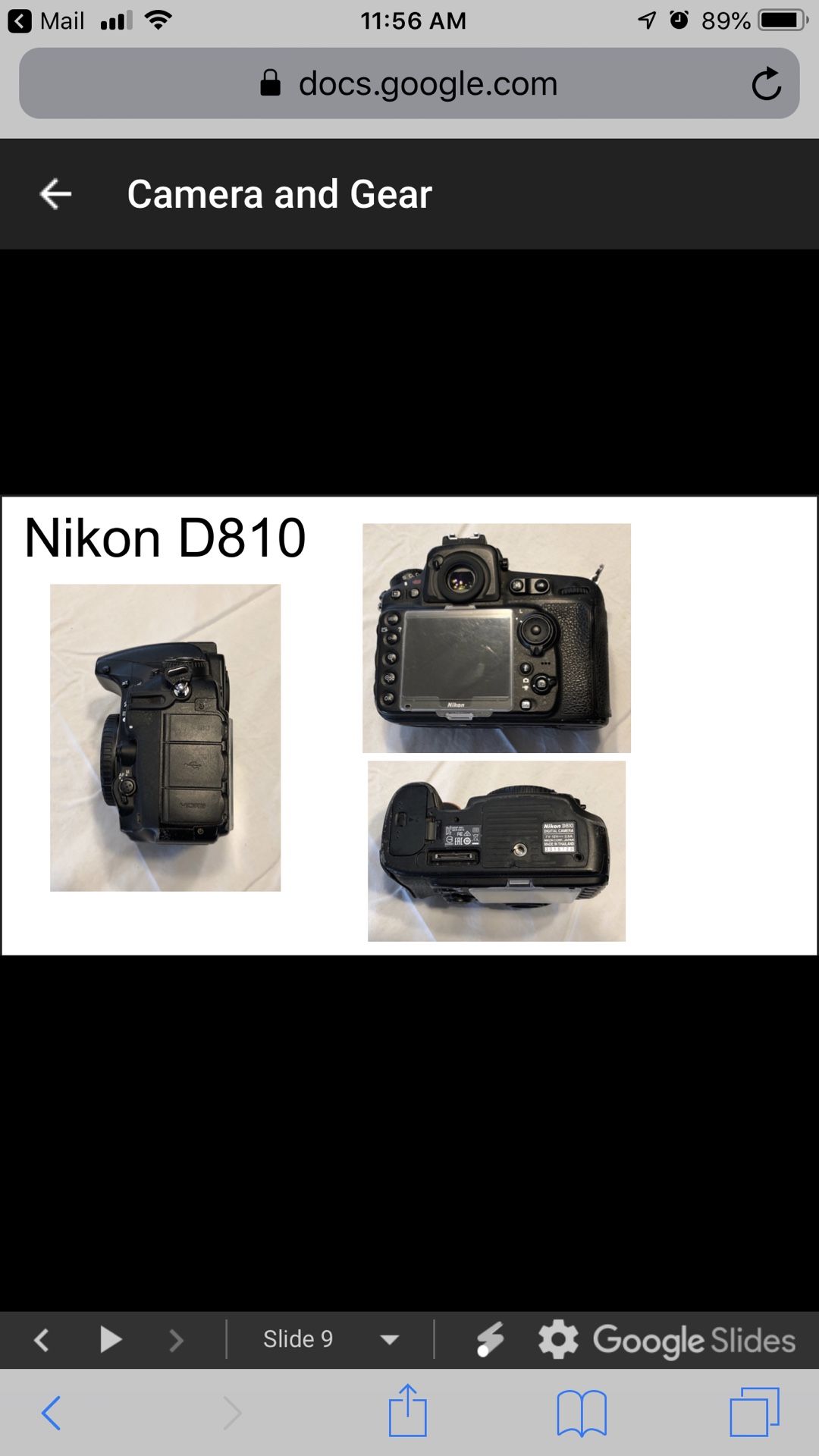 Nikon d810 body, 3 battery’s, manual, 57,165 shots