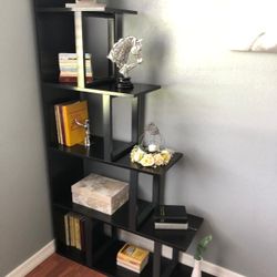 4 Tier Wood And Metal Bookshelf