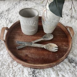 Round Wooden Tray