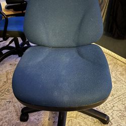 blue office chair