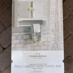 Target Threshold Wall Cabinet With Towel Bar White Finish