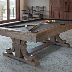 New 7' Presidential Carmel Pool Table 