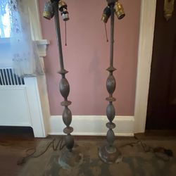 Vintage 1920s Torchiere Table Lamps