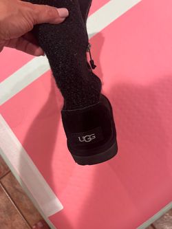 UGG Black Knit Tall Boot with Zipper