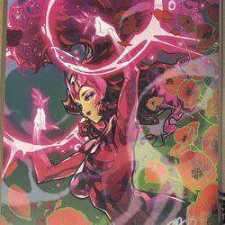 Rose Besch Signed Scarlet Witch 11 x 17 Poster w/ Toploader