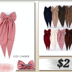 New Hair Bows, Claw Clips & Brush