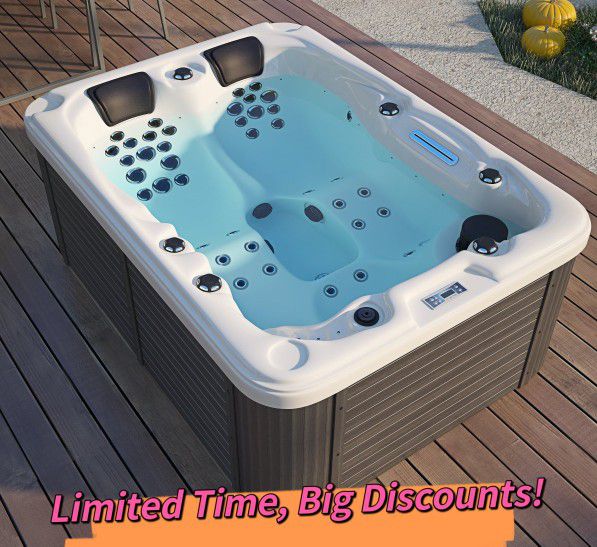 3 Person Outdoor Hydrotherapy Bathtub Hot Bath Tub Whirlpool SPA SYM6016 - 51 Jets 2HP