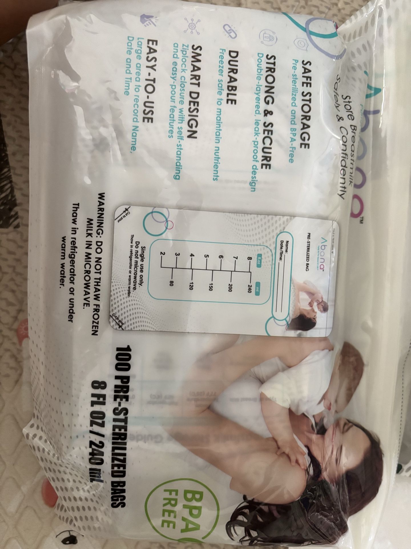Abana Breastmilk Storage Bag - 100‎ count ABANA Store Breastmilk Storage 100 Pre- | Mercari main image 2