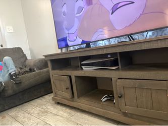 Wood tv stand