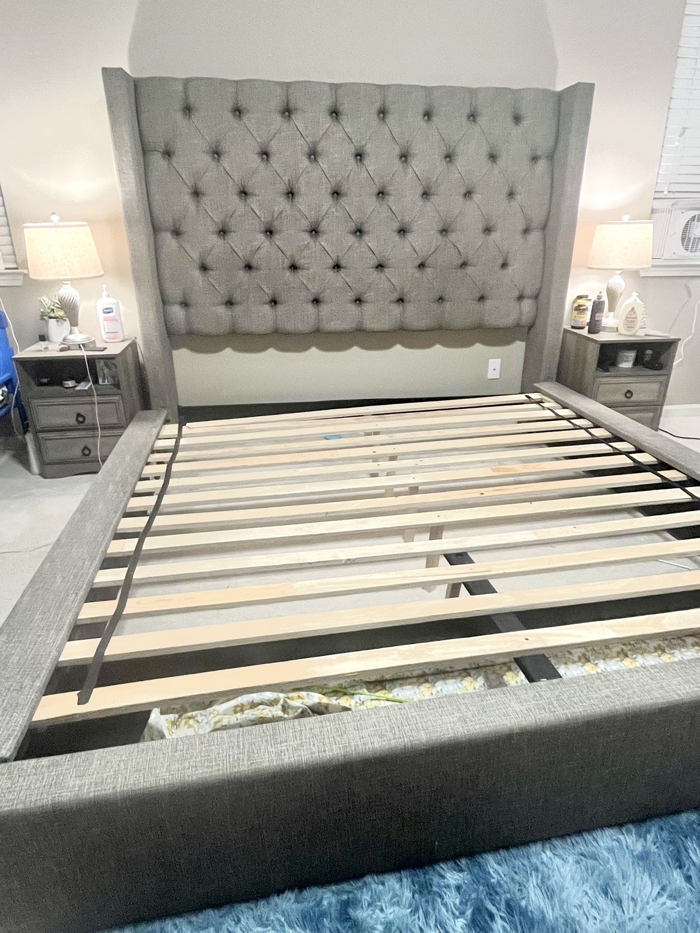 King Bed Frame With 70inch Headboard
