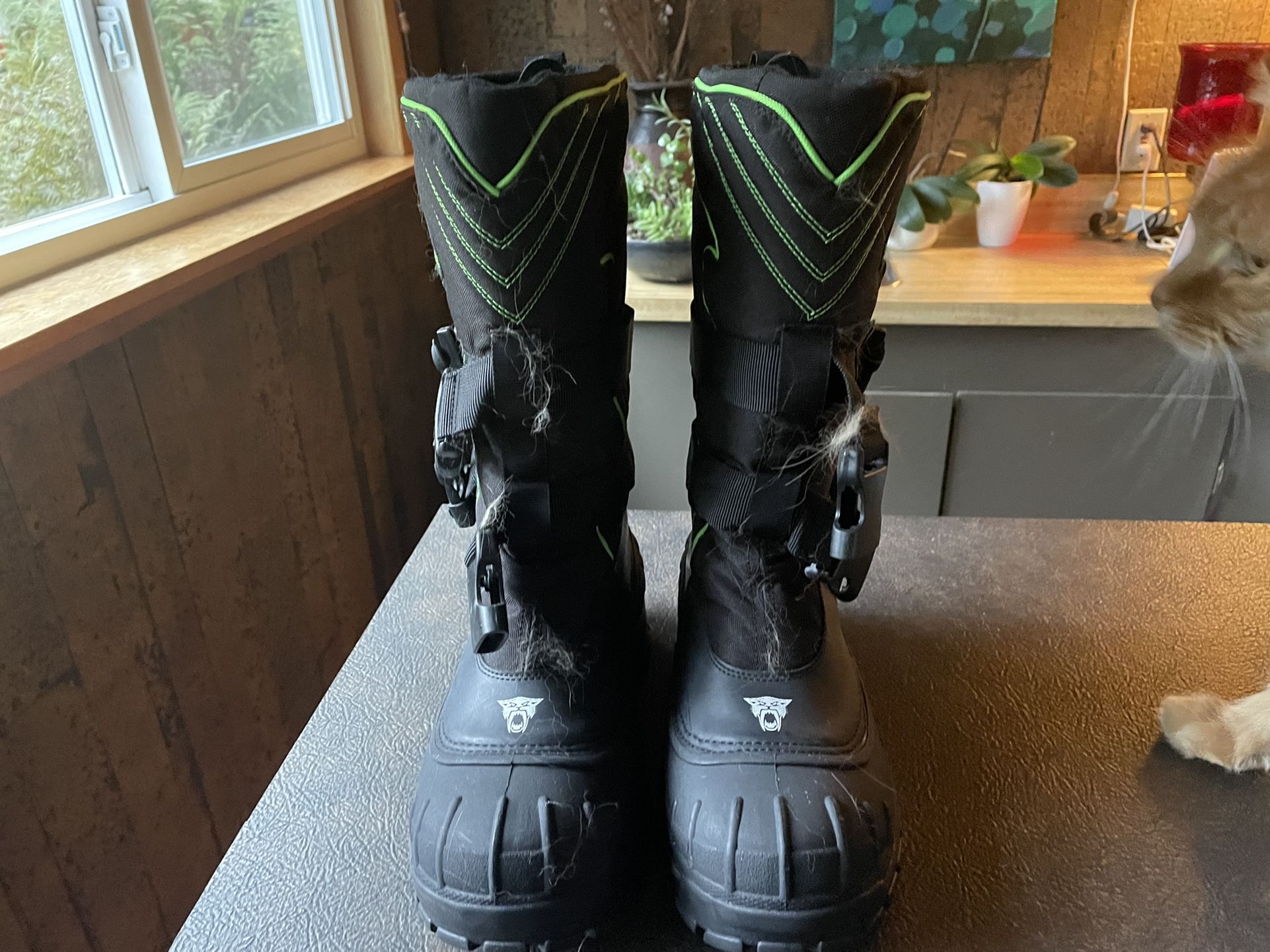 Snowmobile boots.